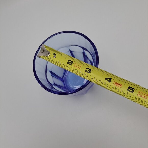 Ikea 9 Panel Tumbler Drinking Glass Blue France - Picture 6 of 9